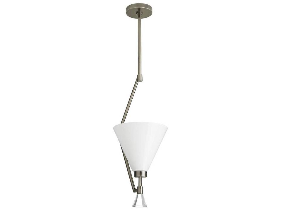 1-Light Dark Vintage Silver Mini Pendant
