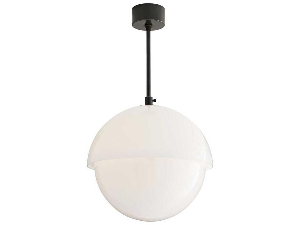 3-Light Bronze White Globe Pendant