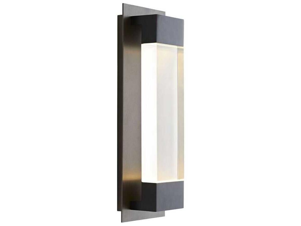 Charlie 2-Light Integrated LED Outdoor Wall Sconce in Aged Brass