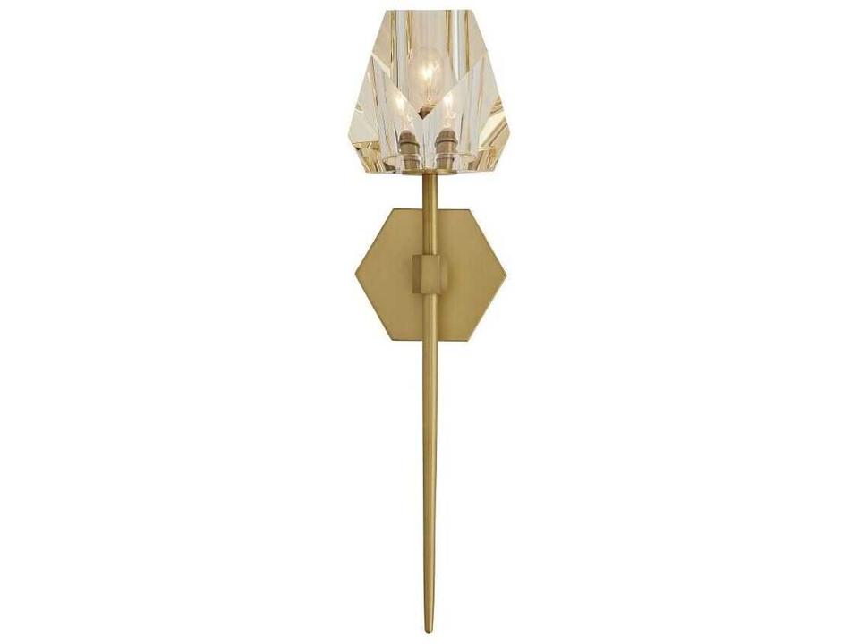 Gemma Wall Sconce Antique Brass Champagne Crystal