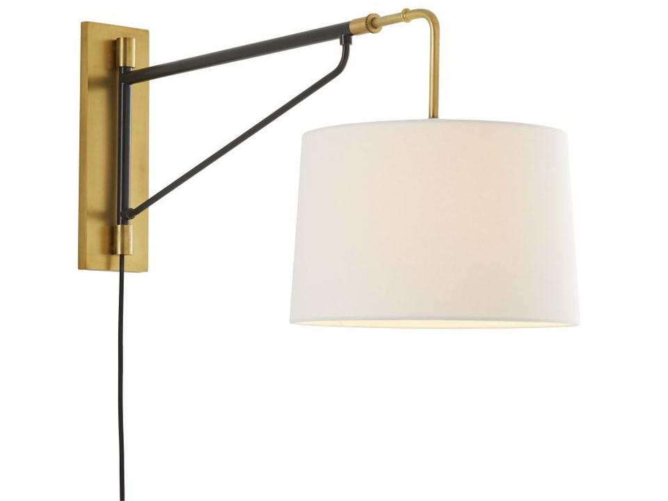 Anthony 1-Light Antique Brass Bronze Swing Wall Sconce