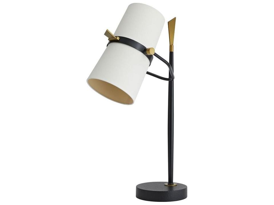 Yasmin 2-Light Table Lamp in Antique Black with Linen Shade