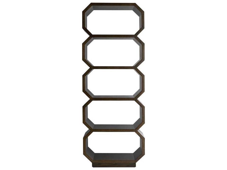 Riley Etagere Umber Oak Veneer Bookshelf
