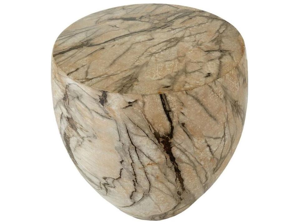 Kenmore End Table Faux Marble Drum Table