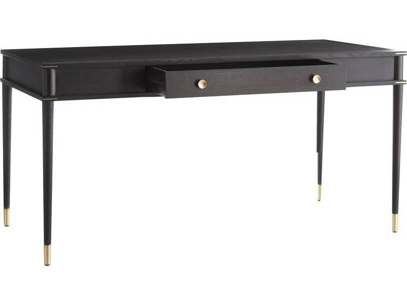 Jobe Writing Desk in Ebony Oak with Antique Brass Hardware