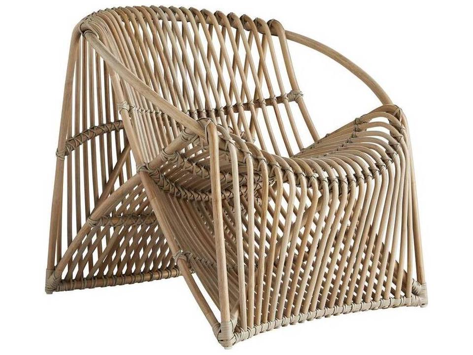 Eleanor Rattan Lounge Accent Chair with Gray Wash Finish
