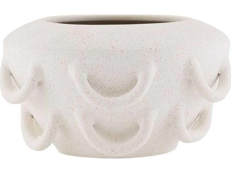 Paloma Speckled Ivory Volcanic-Glazed Ceramic Vase