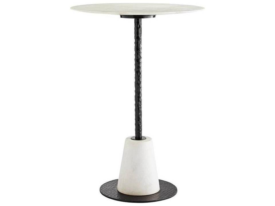 Celeste Round White Marble Pub Table
