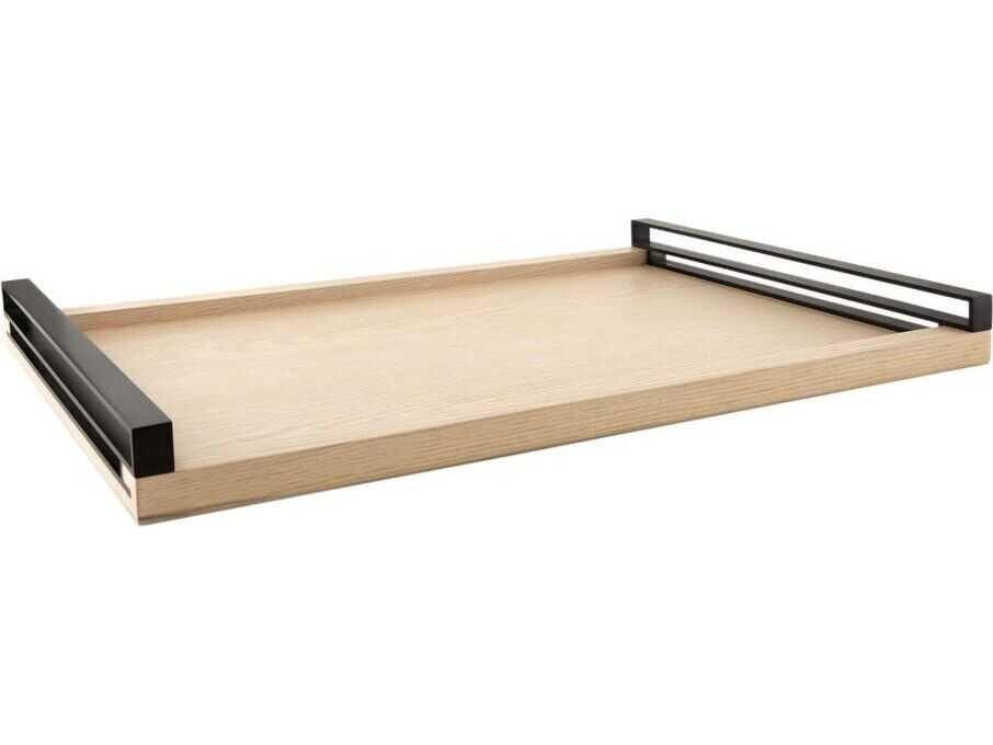 Rexburg Tray Large Oak and Bronze