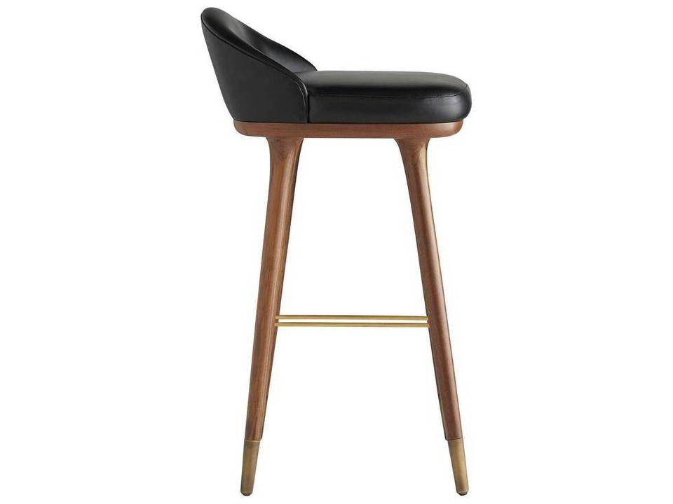 Walsh Leather Bar Stool Black Walnut