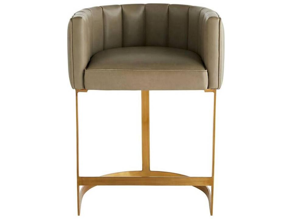Tatum Counter Stool in Top-Grain Morel Leather