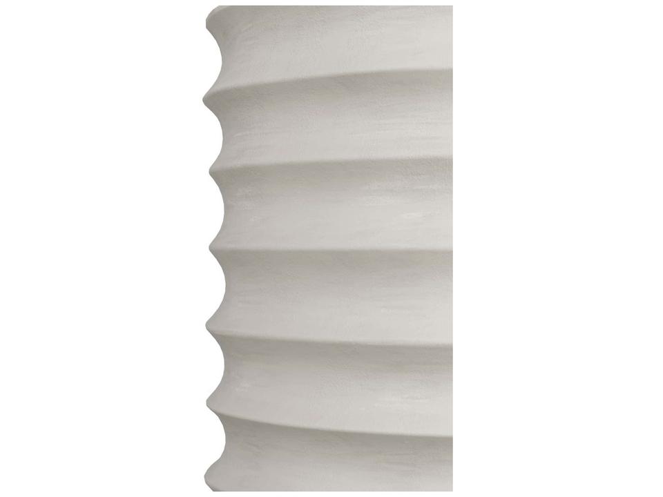 Reiko Accent Table White Gesso Drum Shaped