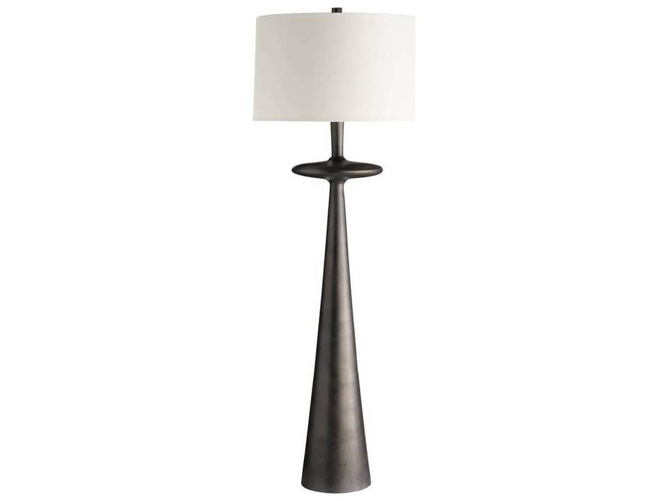 Floor Lamp Putney Antiqued Aluminum Mid Century