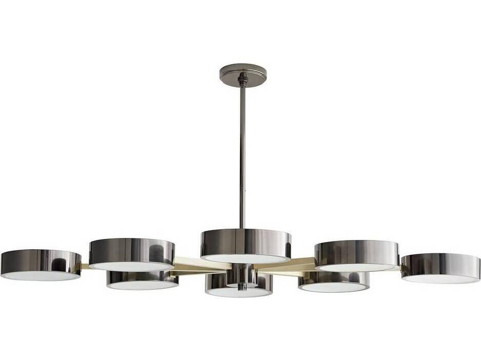Linus 8-Light Pale Brass Starburst Chandelier
