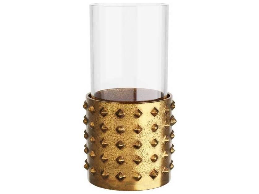 Ares Hurricane Antique Brass Candle Holder