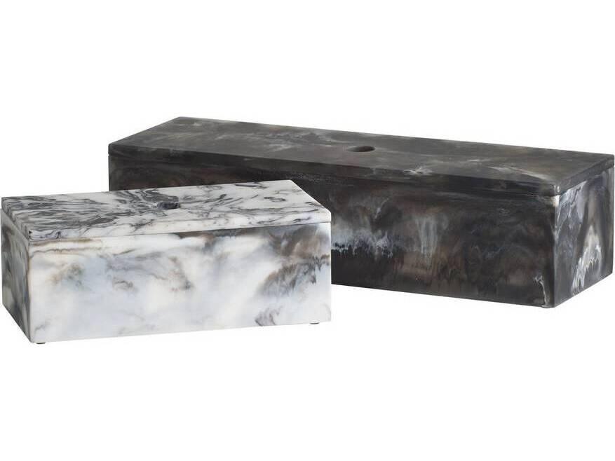 Kayce Black White Multi Boxes Set of 2