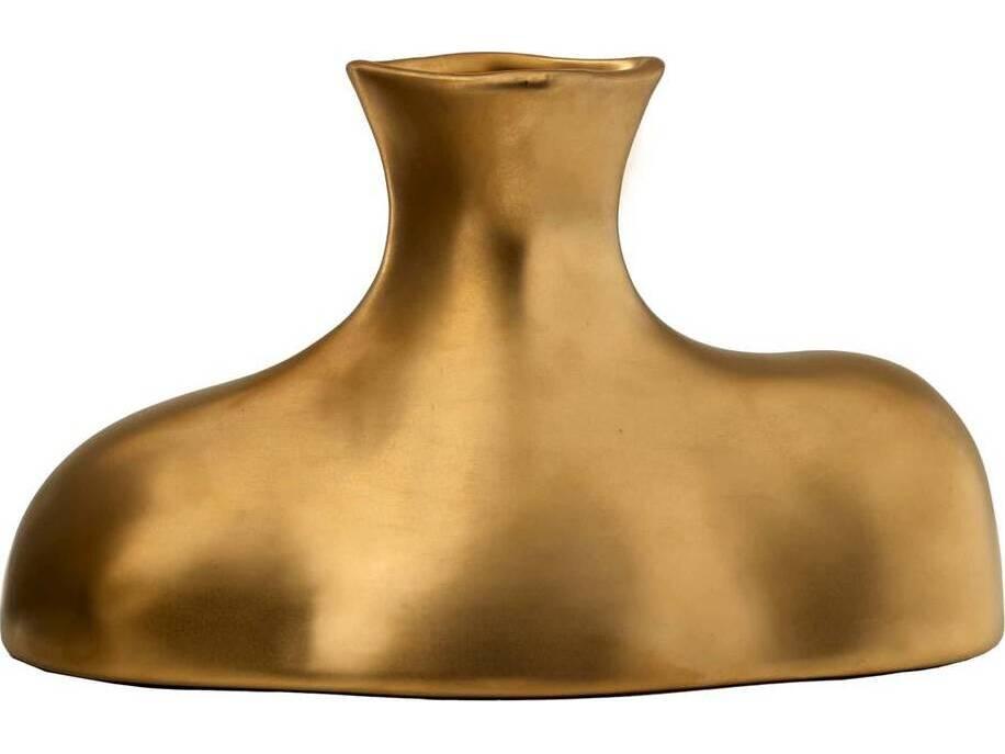 Tilbury Decorative Vase in Gold Ceramic