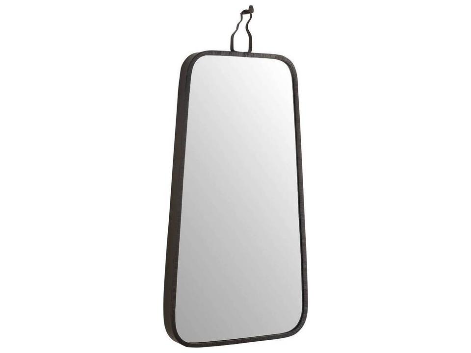 Autero Rectangle Wall Mirror in Burnt Wax Iron by Barry Dixon