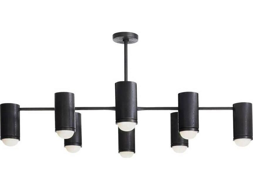 Chattered English Bronze Cylinder Semi Flush Mount