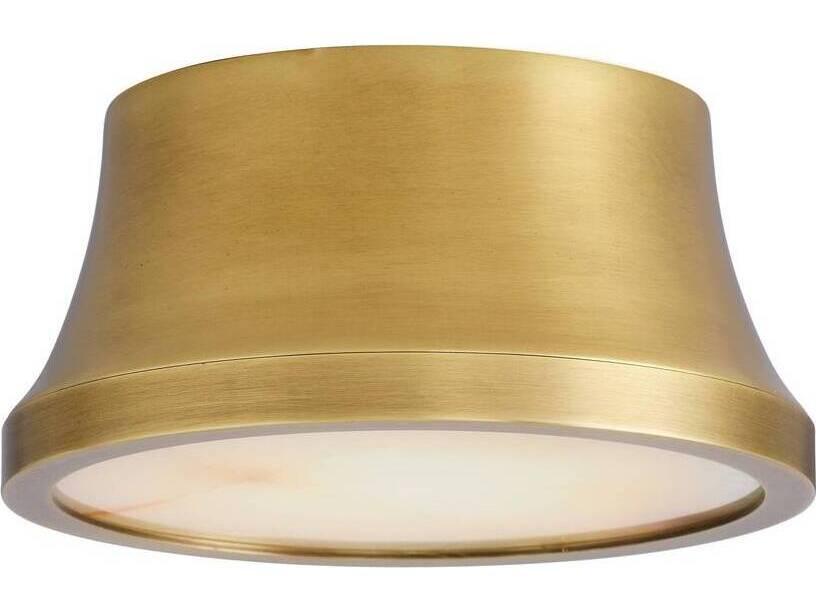 Antique Brass Round Flush Mount