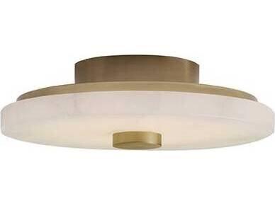 White Gold Round Semi Flush Mount