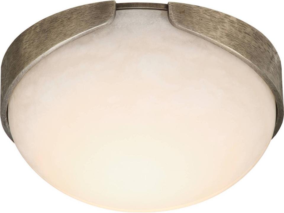 White Silver Globe Flush Mount