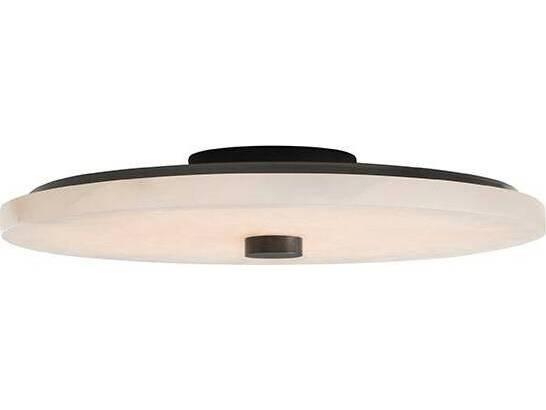 White Black Round Flush Mount