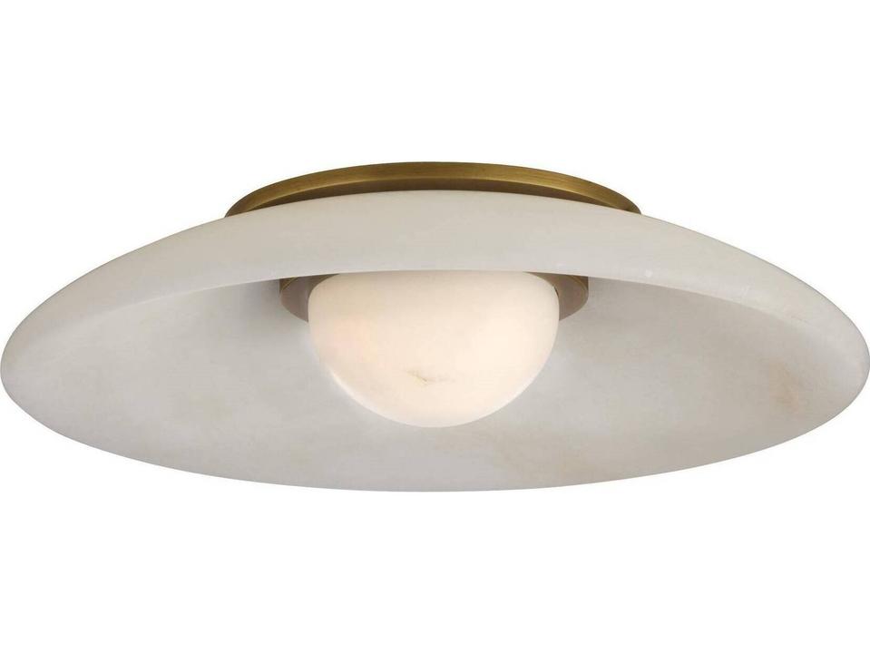 White Gold Globe Flush Mount