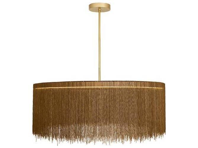 Gold Brown Drum Chandelier
