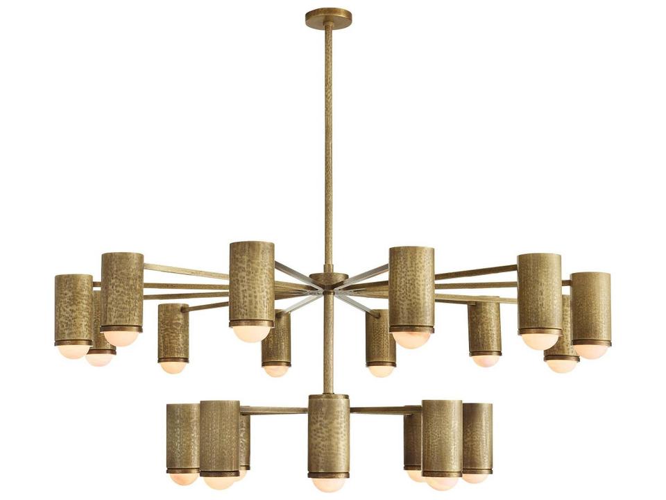 Gold White Bronze Cylinder Sputnik Chandelier