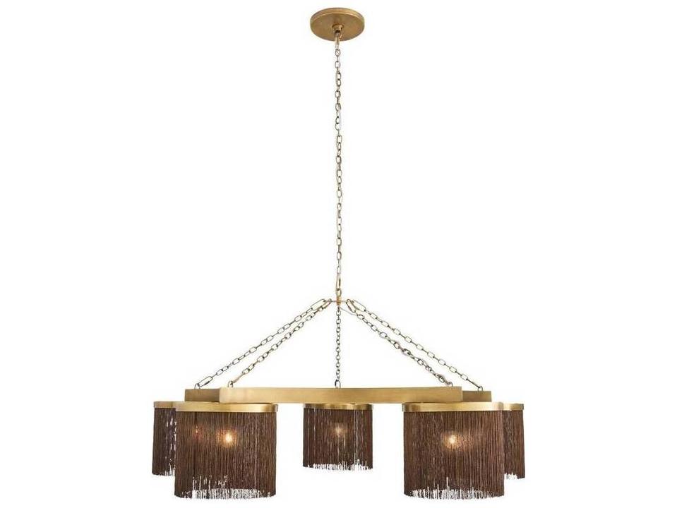 Vintage Brass Cylinder Chandelier