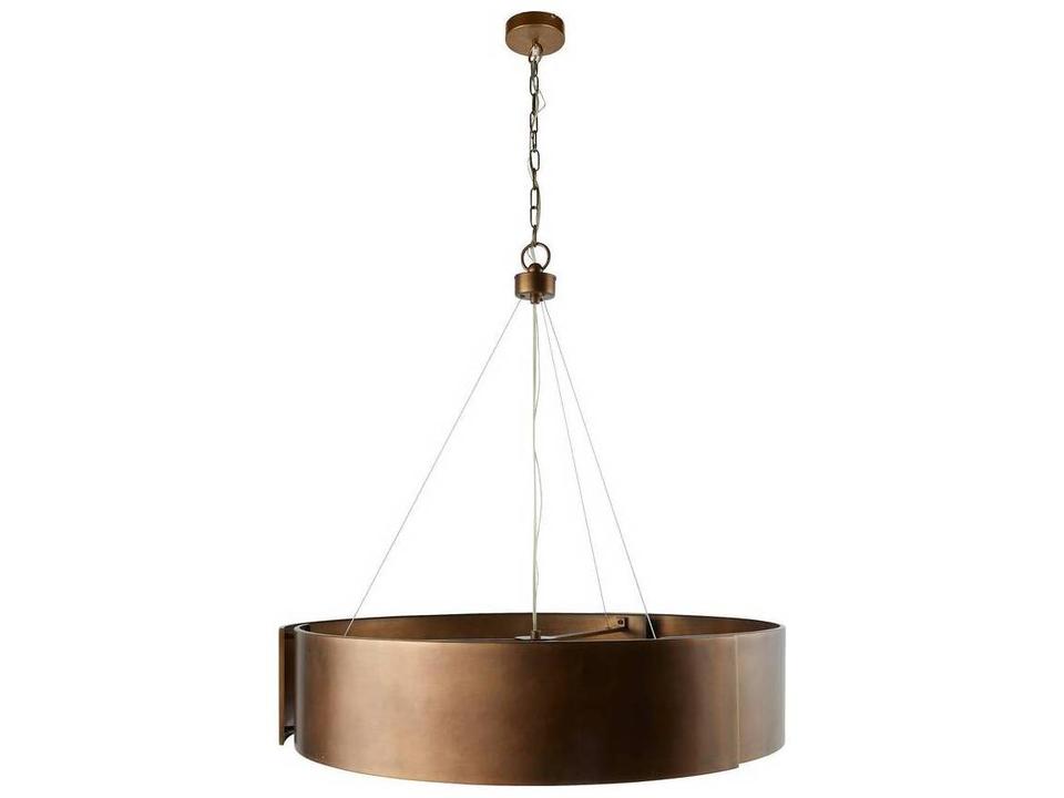 5-Light Antique Brass Round Chandelier