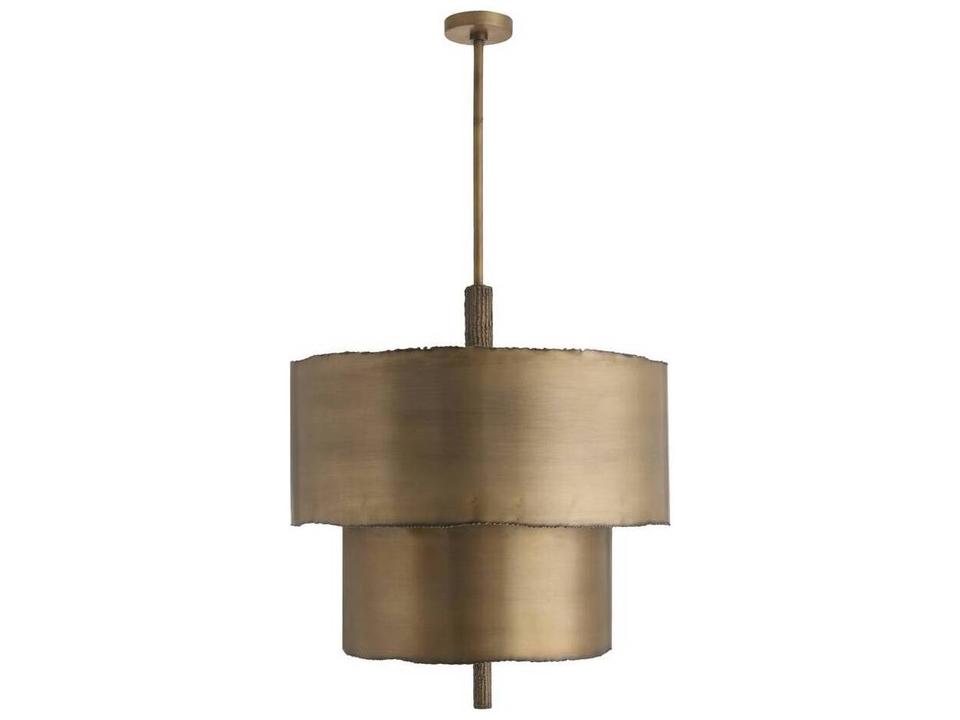 Antique Brass Drum Tiered Chandelier