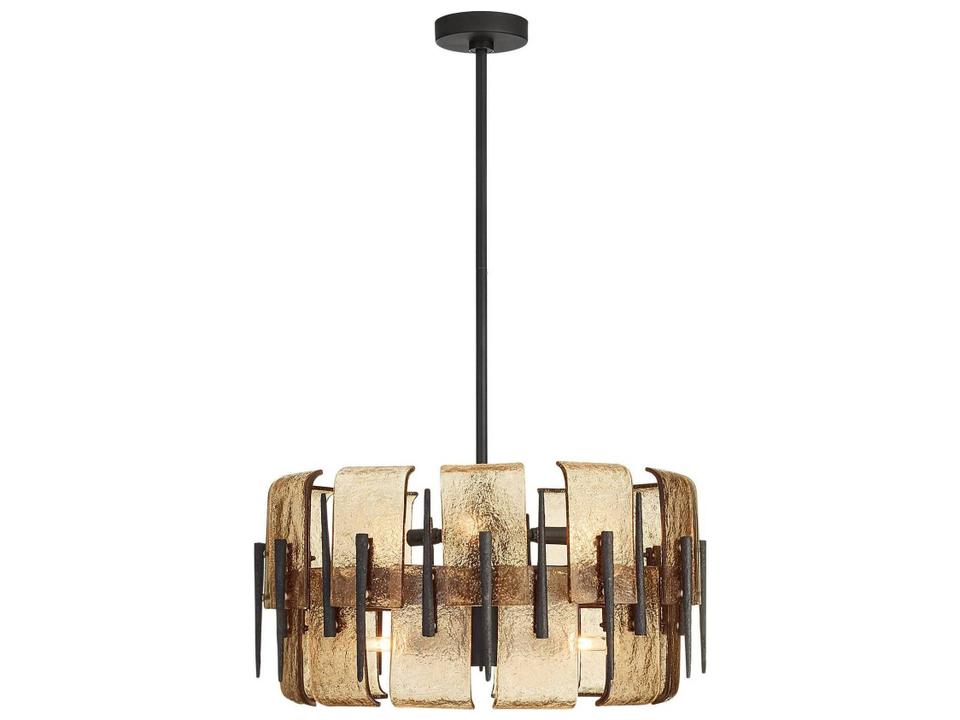 Gray Black Bronze Drum Chandelier