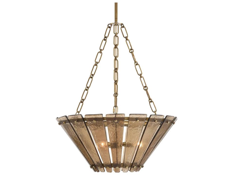 Gray Gold Bronze Bowl Chandelier