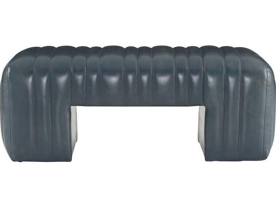 Hastings Leather Bench in Distressed Storm