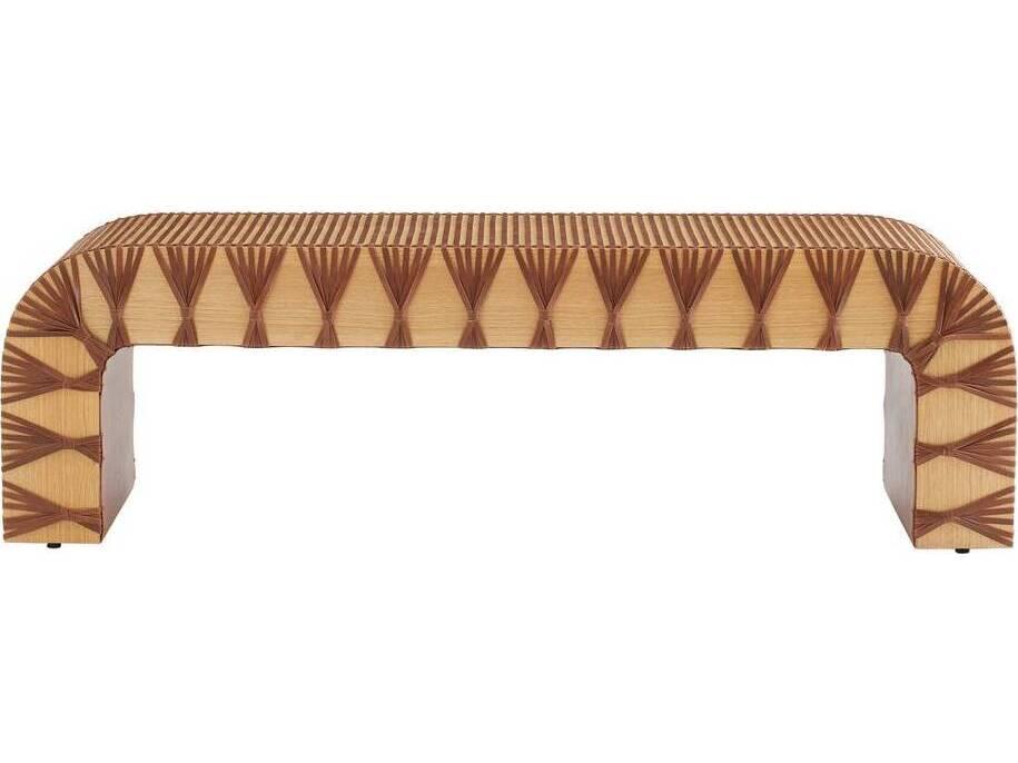 Hutchins Woven Leather Bench