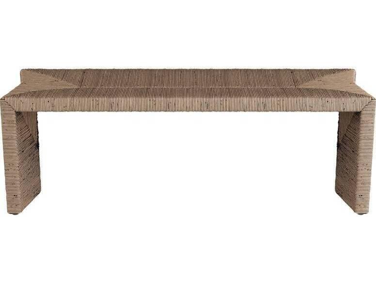Zuri Rattan Bench Black Wash Finish