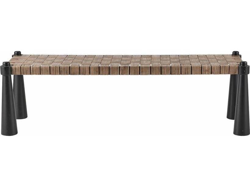 Solange Rattan Bench Rustic Tobacco Wash