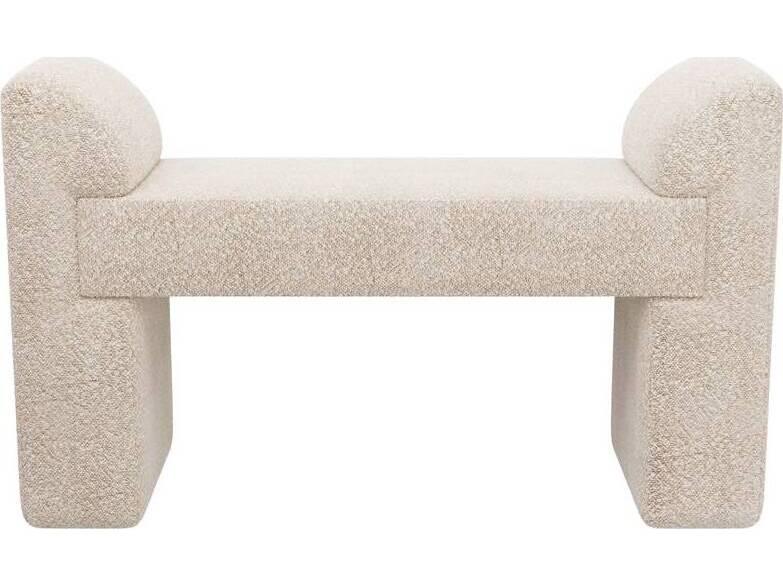 Windemere Bench Cream Sherpa Upholstered