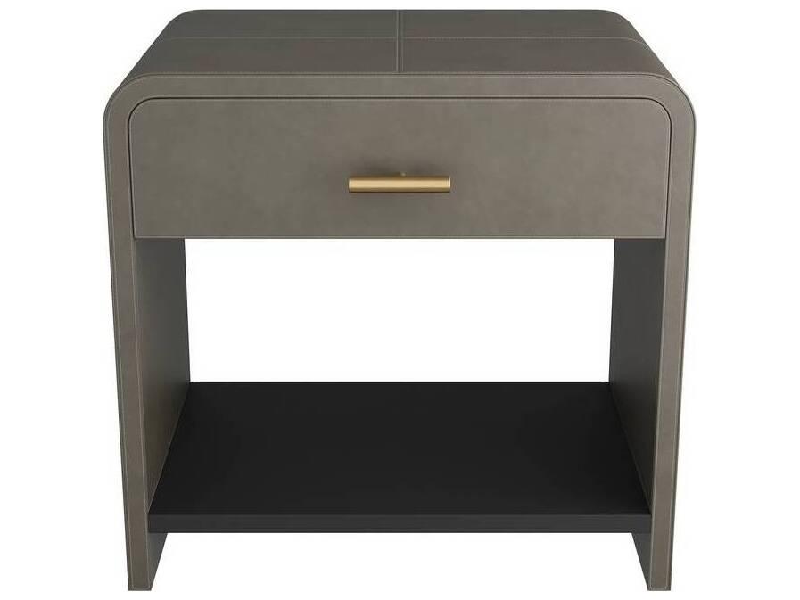 Buchanan Side Table Dim Gray Leather