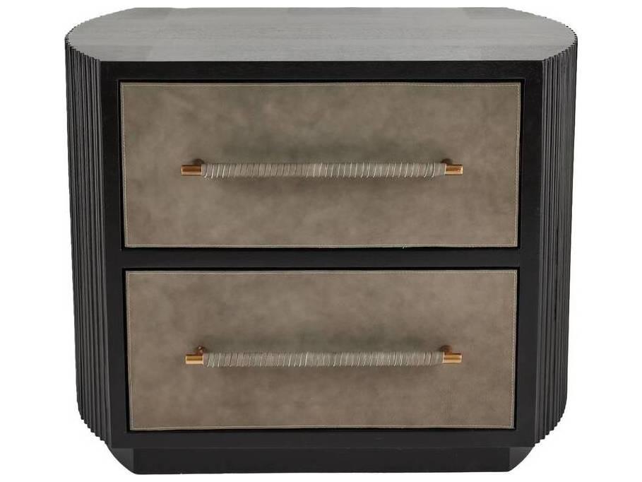 Eastchester Side Table Ebony and Brass
