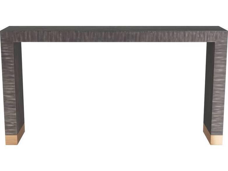 Andreas Console Dark Gray Straw Marquetry