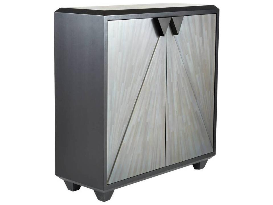 Ellington Cabinet in Gray Straw Marquetry
