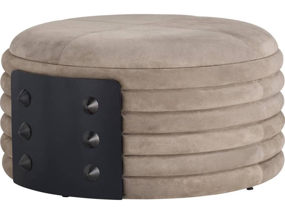Brown Leather Ottoman