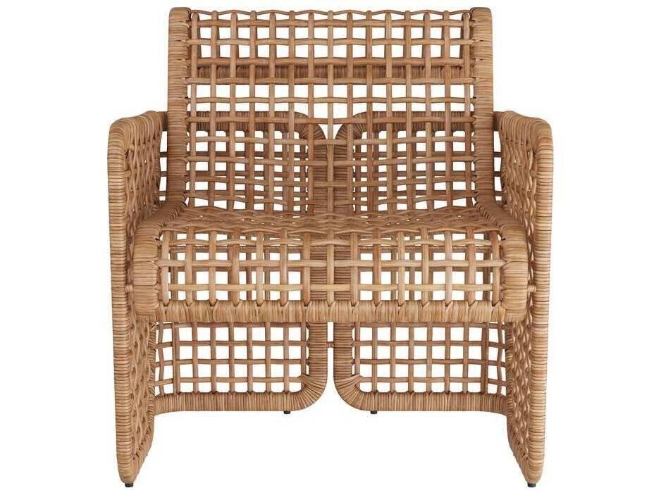 Winnie Gray Wash Rattan Accent Lounge Chair