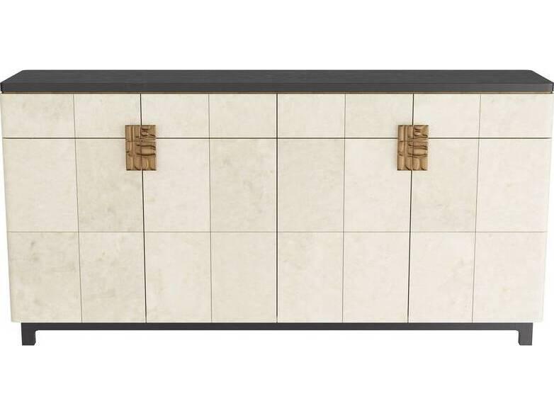 Braelyn Credenza Ivory Vellum and Ebony Oak