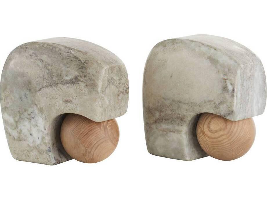 Melt Gray Natural Bookend