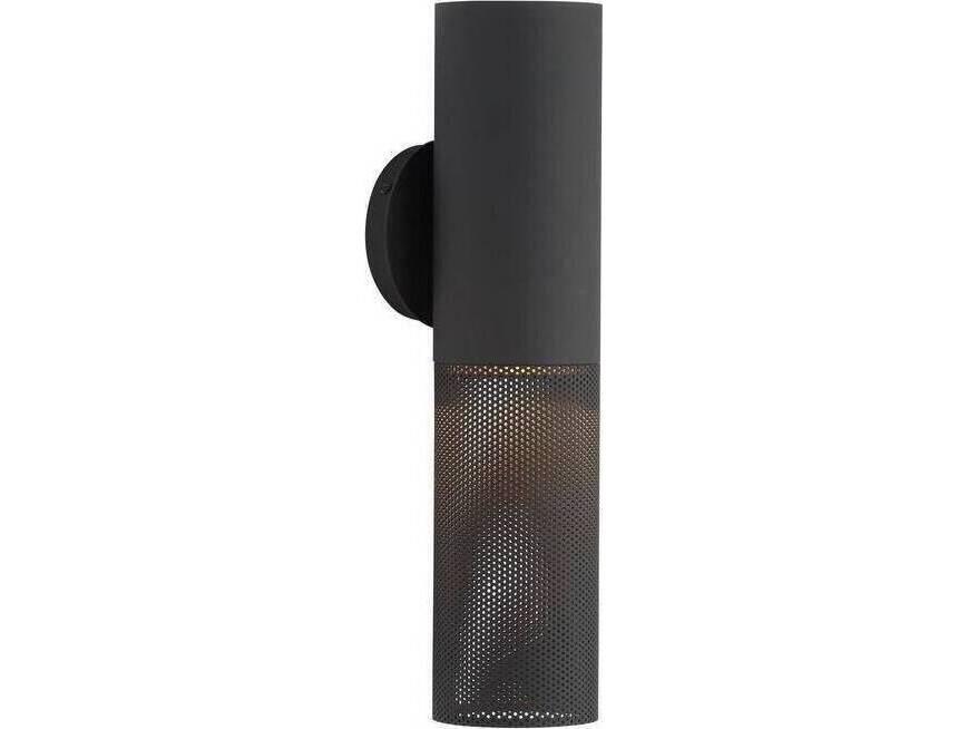 Punch 1-Light Outdoor Wall Sconce in Matte Black
