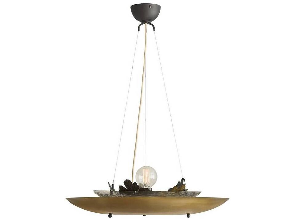 Gold Clear Bronze Bowl Chandelier